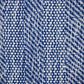 18" Blue and White Weave Cotton Throw Pillow With Pom Poms