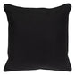 20" X 20" Black Geometric Cotton Zippered Pillow