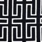 20" X 20" Black Geometric Cotton Zippered Pillow