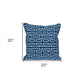 20" Blue Geometric Cotton Throw Pillow