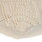 20" Off White Geometric Cotton Throw Pillow