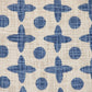 18" Beige and Blue Geometric Cotton Throw Pillow