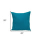 20" Blue Cotton Throw Pillow With Texture