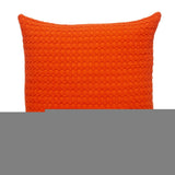 20" Orange Cotton Throw Pillow With Texture