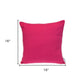 16" Pink Cotton Throw Pillow