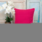 16" Pink Cotton Throw Pillow