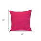 20" Hot Pink Cotton Throw Pillow With Fringe