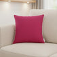 20" Hot Pink Cotton Throw Pillow With Fringe