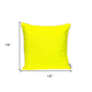 16" Yellow Cotton Throw Pillow
