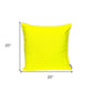 20" Yellow Cotton Throw Pillow