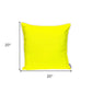 20" Yellow Cotton Throw Pillow
