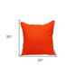 20" Orange Cotton Throw Pillow