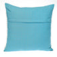 16" Aqua Cotton Throw Pillow with Scalloped Edges