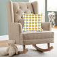 20" Gold and White Geometric Throw Pillow