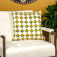20" Gold and White Geometric Throw Pillow