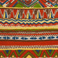 20" Beige and Orange Striped Cotton Blend Throw Pillow With Embroidery