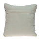 18" Beige and Gold Striped Cotton Blend Throw Pillow With Fringe
