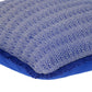 24" Blue and White Striped Cotton Throw Pillow With Fringe
