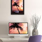 Palm Tree Sunset Black Framed Print Wall Art