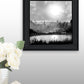 Big Moon Lake Black Framed Print Wall Art