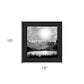 Big Moon Lake Black Framed Print Wall Art