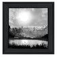 Big Moon Lake Black Framed Print Wall Art