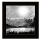 Big Moon Lake Black Framed Print Wall Art