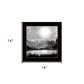 Big Moon Lake Black Framed Print Wall Art