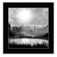 Big Moon Lake Black Framed Print Wall Art