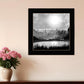 Big Moon Lake Black Framed Print Wall Art