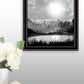 Big Moon Lake Black Framed Print Wall Art
