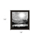 Big Moon Lake Black Framed Print Wall Art