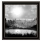 Big Moon Lake Black Framed Print Wall Art
