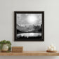 Big Moon Lake Black Framed Print Wall Art