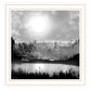 Big Moon Lake Black Framed Print Wall Art