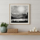 Big Moon Lake Black Framed Print Wall Art