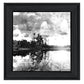 Lakeside Pines Black Framed Print Wall Art