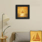 Solo Gold Sunset Sailboat Black Framed Print Wall Art