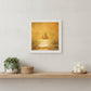 Solo Gold Sunset Sailboat Black Framed Print Wall Art