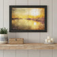Yellow Sunset Boats In Marina Black Framed Print Wall Art