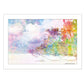 Rainbow Colors on the Coast White Framed Print Wall Art