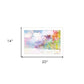 Rainbow Colors on the Coast White Framed Print Wall Art
