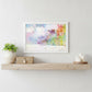 Rainbow Colors on the Coast White Framed Print Wall Art