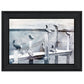 Birds on a Pier Black Framed Print Wall Art