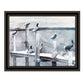 Birds on the Pier Black Framed Print Wall Art