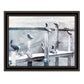 Birds on the Pier Black Framed Print Wall Art