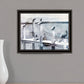 Birds on the Pier Black Framed Print Wall Art