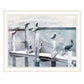 Birds on the Pier White Framed Print Wall Art