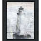 Lighthouse White Framed Print Wall Art
