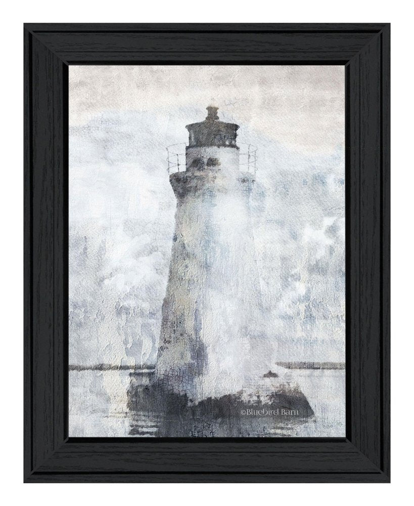Lighthouse White Framed Print Wall Art